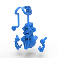 Twin turbo supercharged V8 Engine Version 5 Scale 1:25 - Thumbnail 17