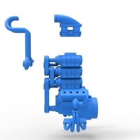 Twin turbo supercharged V8 Engine Version 5 Scale 1:25 - Thumbnail 18