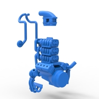 Twin turbo supercharged V8 Engine Version 5 Scale 1:25 - Thumbnail 19