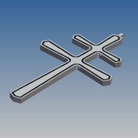 Small Double cross jewelry 3D Printing 53013