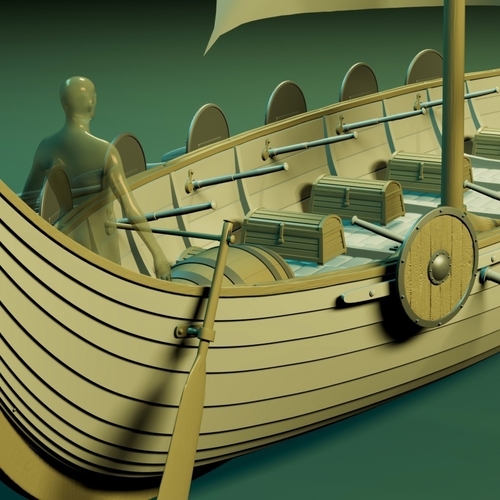 Viking Merchant Boat 3D Print 530135