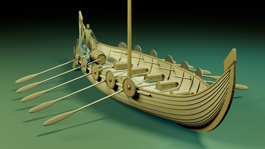 Viking Merchant Boat 3D Print 530137