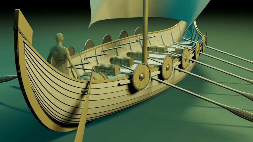 Viking Merchant Boat 3D Print 530138