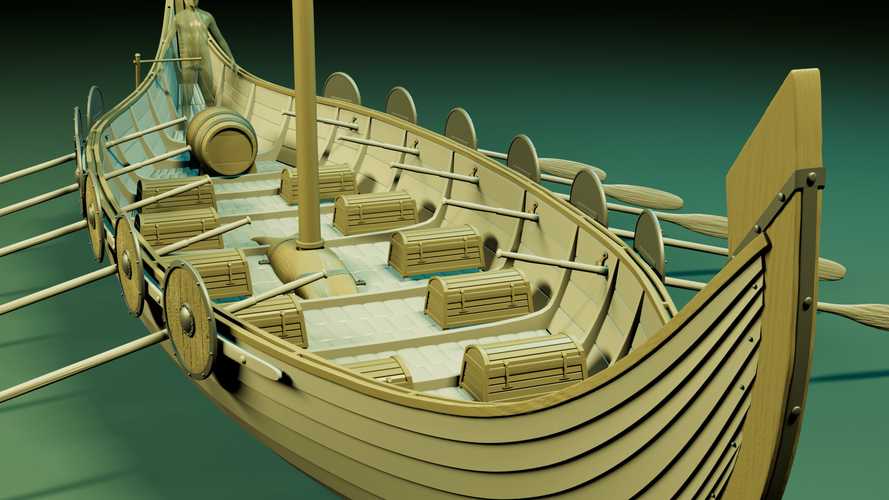 Viking Merchant Boat 3D Print 530140