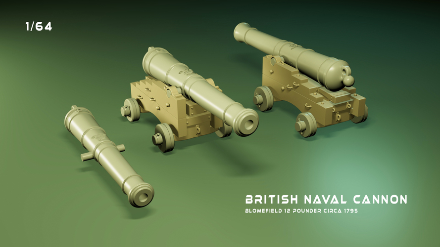 British Naval Cannon 1795 3D Print 530170