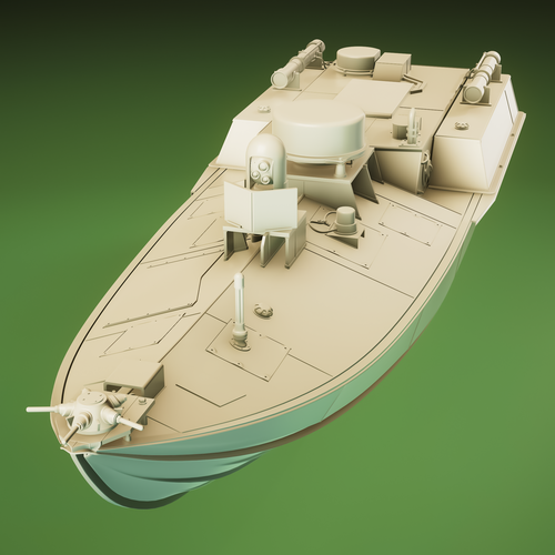 Ukrainian naval drone SeaBaby with stand resin kit files 3D Print 530193