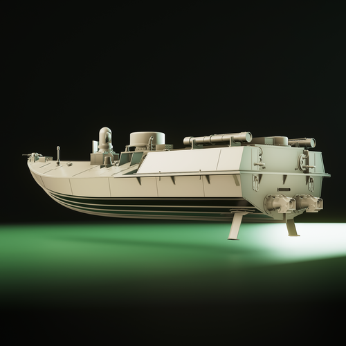 Ukrainian naval drone SeaBaby with stand resin kit files 3D Print 530197