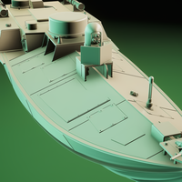 Ukrainian naval drone SeaBaby with stand resin kit files - Thumbnail 9
