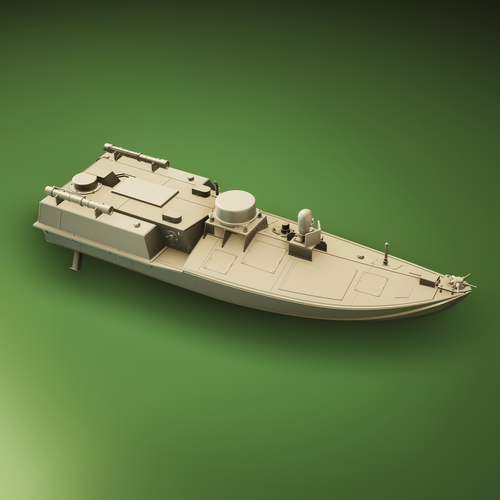 Ukrainian naval drone SeaBaby with stand resin kit files 3D Print 530204