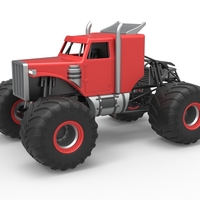 Small Monster Tow Truck Scale 1:25 3D Printing 530219