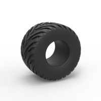 Small Diecast Tractor tire 18 Scale 1:25 3D Printing 530258