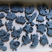 Pokemon pins pack - 1st generation 3D print model - Thumbnail 2