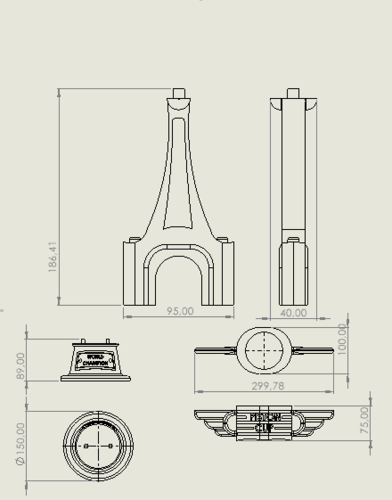 PISTON CUP TROPHY CARS 3D Print 530370