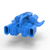 Engine V8 with double Potvin Supercharger 1:25 - Thumbnail 4