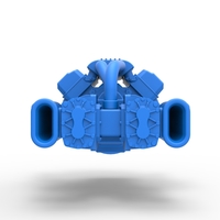 Engine V8 with double Potvin Supercharger 1:25 - Thumbnail 5