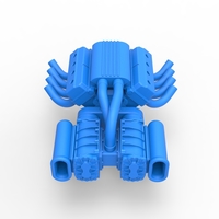 Engine V8 with double Potvin Supercharger 1:25 - Thumbnail 6