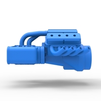 Engine V8 with double Potvin Supercharger 1:25 - Thumbnail 8