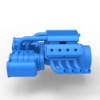 Engine V8 with double Potvin Supercharger 1:25 - Thumbnail 9