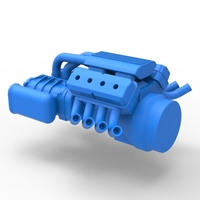 Engine V8 with double Potvin Supercharger 1:25 - Thumbnail 10