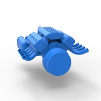 Engine V8 with double Potvin Supercharger 1:25 - Thumbnail 11