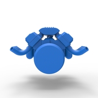 Engine V8 with double Potvin Supercharger 1:25 - Thumbnail 12