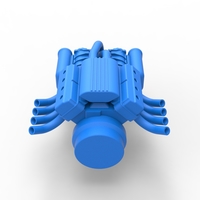 Engine V8 with double Potvin Supercharger 1:25 - Thumbnail 13