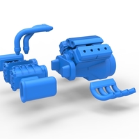 Engine V8 with double Potvin Supercharger 1:25 - Thumbnail 14