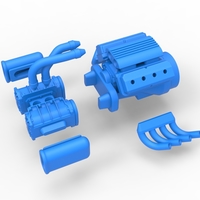 Engine V8 with double Potvin Supercharger 1:25 - Thumbnail 15