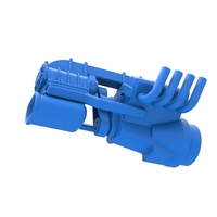 Engine V8 for vintage dragster Version 3 Scale 1:25 - Thumbnail 3