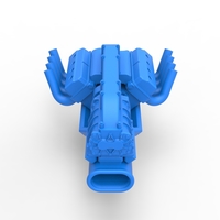 Engine V8 for vintage dragster Version 3 Scale 1:25 - Thumbnail 6