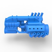 Engine V8 for vintage dragster Version 3 Scale 1:25 - Thumbnail 9