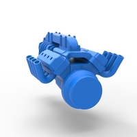 Engine V8 for vintage dragster Version 3 Scale 1:25 - Thumbnail 11