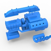 Engine V8 for vintage dragster Version 3 Scale 1:25 - Thumbnail 15
