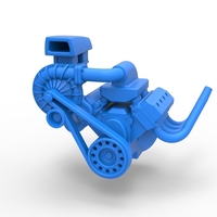 Engine V8 with Centrifugal blower 1:25 - Thumbnail 2