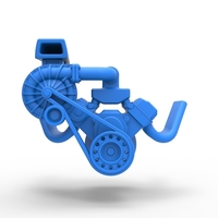 Engine V8 with Centrifugal blower 1:25 - Thumbnail 3