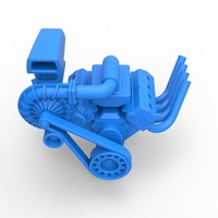 Engine V8 with Centrifugal blower 1:25 - Thumbnail 4