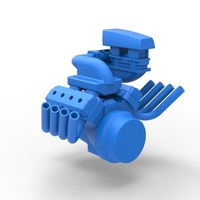 Engine V8 with Centrifugal blower 1:25 - Thumbnail 8