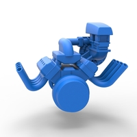 Engine V8 with Centrifugal blower 1:25 - Thumbnail 9