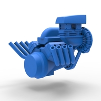 Engine V8 with Centrifugal blower 1:25 - Thumbnail 12