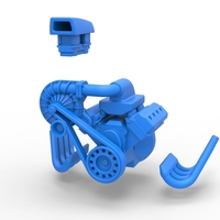 Engine V8 with Centrifugal blower 1:25 - Thumbnail 16