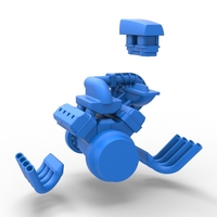 Engine V8 with Centrifugal blower 1:25 - Thumbnail 18