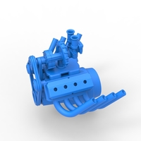 Engine V8 with Centrifugal blower V2 Scale 1:25 - Thumbnail 2