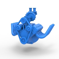 Engine V8 with Centrifugal blower V2 Scale 1:25 - Thumbnail 4