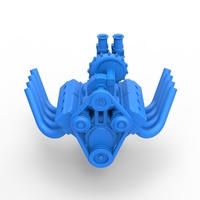 Engine V8 with Centrifugal blower V2 Scale 1:25 - Thumbnail 6