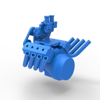 Engine V8 with Centrifugal blower V2 Scale 1:25 - Thumbnail 10