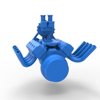 Engine V8 with Centrifugal blower V2 Scale 1:25 - Thumbnail 11