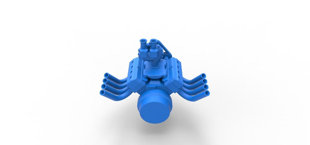 Engine V8 with Centrifugal blower V2 Scale 1:25 3D Print 530618