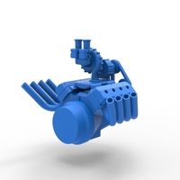 Engine V8 with Centrifugal blower V2 Scale 1:25 - Thumbnail 14