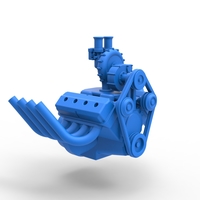 Engine V8 with Centrifugal blower V2 Scale 1:25 - Thumbnail 16