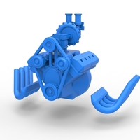 Engine V8 with Centrifugal blower V2 Scale 1:25 - Thumbnail 18